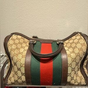 Authentic Gucci Ophidia medium bag top handles and leather strap